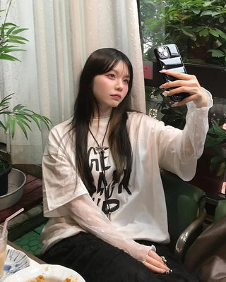 Lettering Oversized T-Shirt