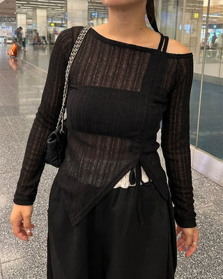 Asymmetrical String Knit