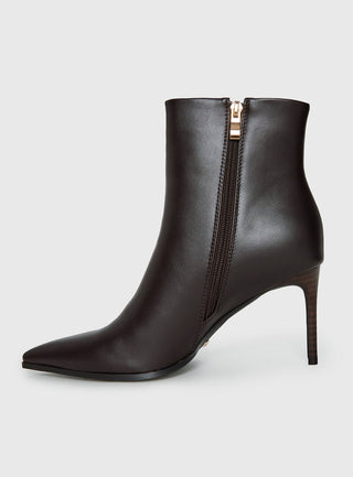 Billini Yordan Pointed Toe Ankle Boots Dark Cacao