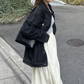 Oversized pocket denim jacket