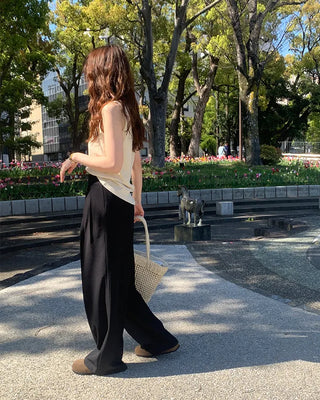 Double-pleated slacks