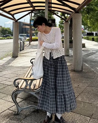 Crochet knit vest