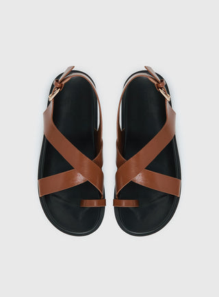 Billini Tennie Sandals Tan  Black