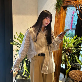 Oversized striped shirt