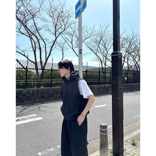 (Unisex) Hooded Anorak Vest
