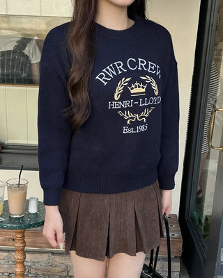 Lettering Round Knit