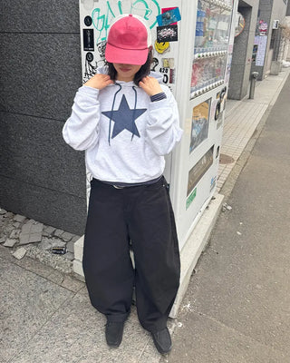 Loose-fit star hooded parka