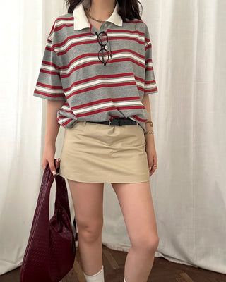 Low-waisted mini skirt