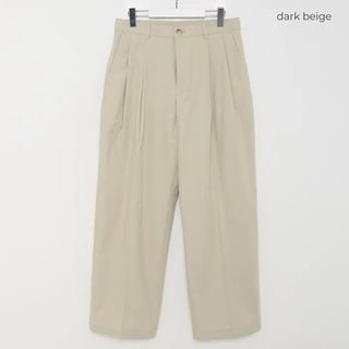 Two-pleat cotton slacks