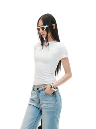 Pearl White Pony Tee