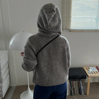 Alpaca wool parka knit