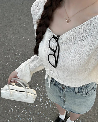 Asymmetrical String Knit