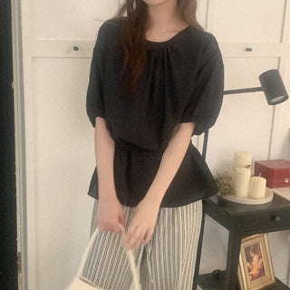 String puff blouse