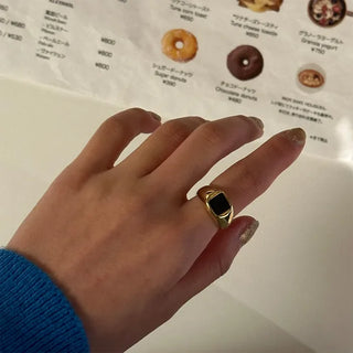 Acrylic Bordeaux Square Ring