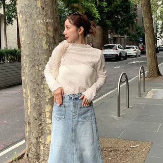 Patterned sheer mellow t-shirt