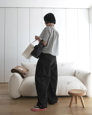 Snap Button Balloon Pants