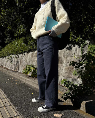 Handmade V-neck knit sweater