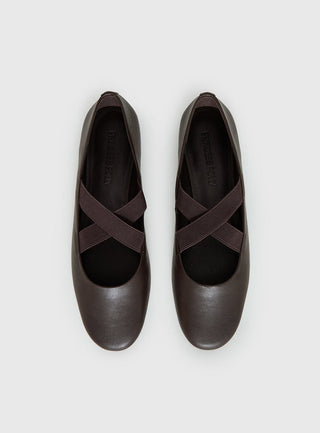 Zevra Sporty Ballet Flats Brown