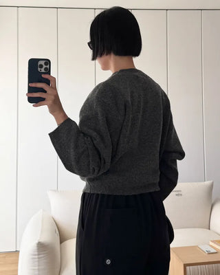 Semi-Clothed V-Neck Knit