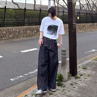 (Unisex) Square Print Short-Sleeve T-Shirt