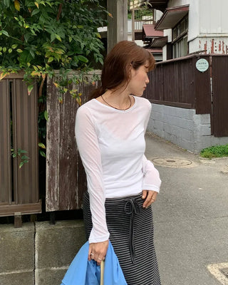 Round neck Tencel T-shirt