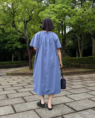 Gathered Square Neck Dress