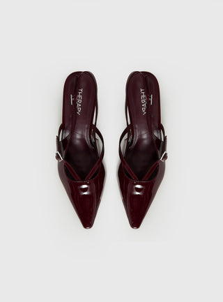 Therapy Irving Slingback Heels Burgundy