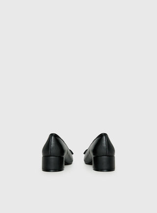 Therapy Sire Block Heel Ballerina Shoes Black