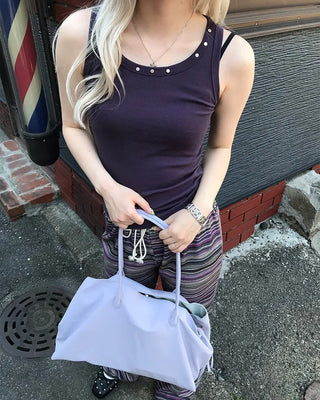 Nylon pocket shoulder bag