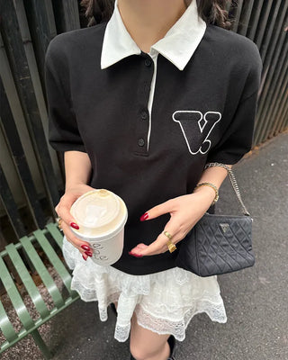 (ORIGINAL) V-Lace Polo T-Shirt
