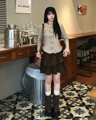Buckle Zipper Leather Mid-Calf Boots