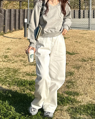 Cotton wide-leg pants