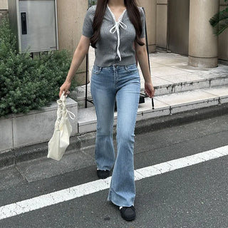 Flared Fit Denim Pants