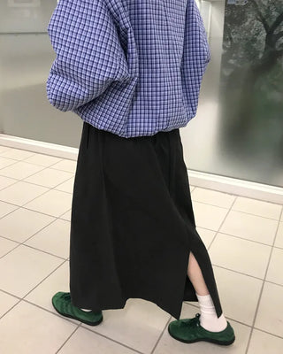 Waist string long skirt