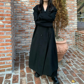 [Unisex] Side Pocket Double Long Coat