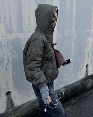 Hooded Quilted Padded Jumper