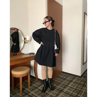 Pintuck Mini Dress