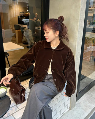 Slit Button Rib Knit