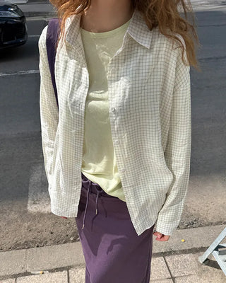 Oversized check shirt