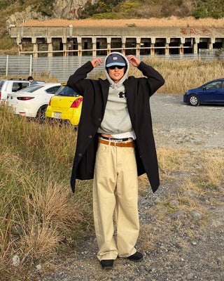 Herringbone Wide Curve Pants