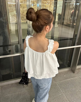 Frilled tiered blouse