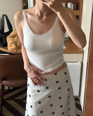 Lace rib camisole