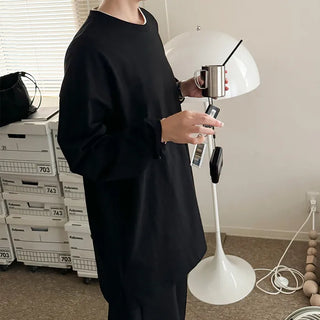 Oversized basic long-sleeved T-shirt