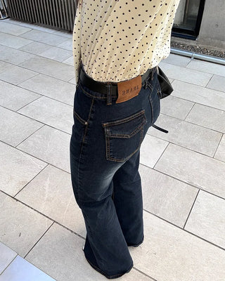 Slim bootcut denim pants
