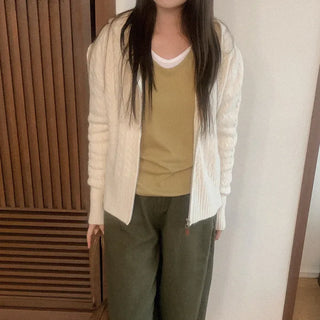Twist knit hoodie