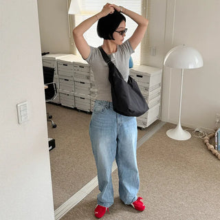Shirring shoulder bag