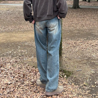 (Unisex) Vintage Washed Denim Pants
