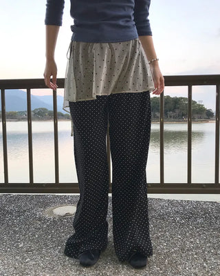 Polka Dot Waist String Pants