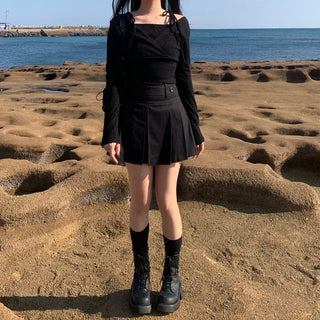 Strap Ribbon Wrap Shirt