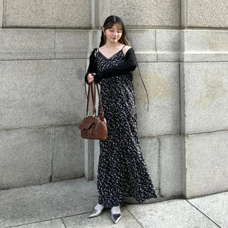 Flower Long Camisole Dress